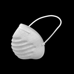 white respirator mask