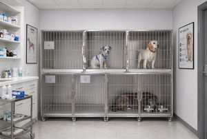 dog veterinary cage