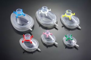 facial mask set / anesthesia / reusable / with valve