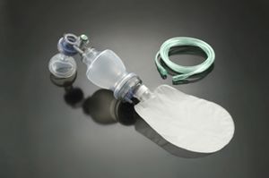 infant manual resuscitator / reusable / with pop-off valve / silicone