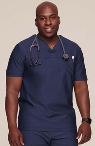 men's scrub top