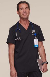 men's scrub top