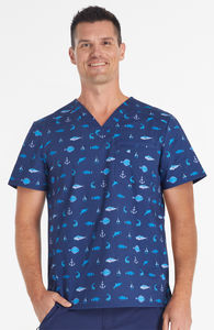 men's scrub top