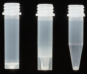 laboratory test tube / conical / polypropylene / with screw cap