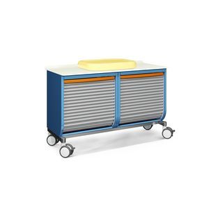 changing station with storage boxes