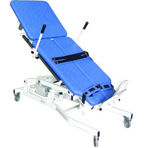 2 sections tilt table / electric / on casters / height-adjustable