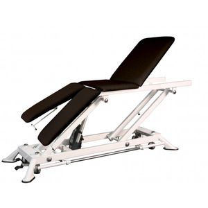height-adjustable examination table / on casters / with adjustable backrest / 3-section