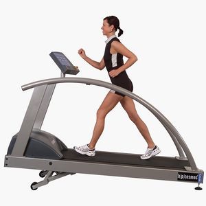 treadmill with handrails
