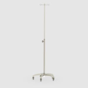 IV pole on casters