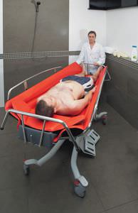 height-adjustable shower trolley / electric / bariatric