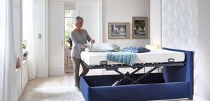homecare bed / electric / height-adjustable / 4-section