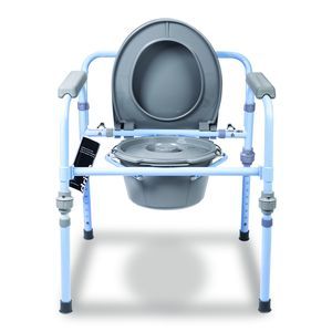commode chair with armrests
