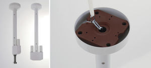 ceiling-mounted monitor support arm / medical