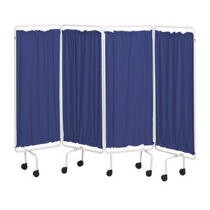 mobile hospital screen / 4-panel / with curtain