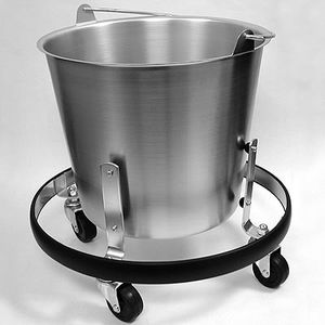 stainless steel kick bucket / on casters