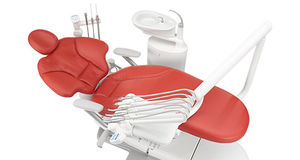 dental treatment unit with hydraulic chair