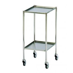dressing trolley / for general purpose / 2-tray / stainless steel