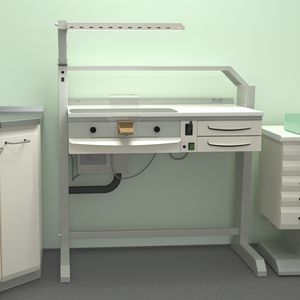 dental laboratory workstation with light