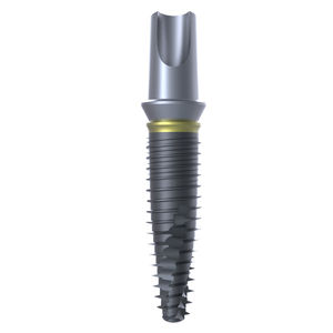 cylindro-conical dental implant / titanium / tapered / self-drilling