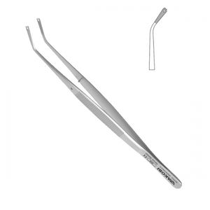 diagnostic dental tweezers / curved / suture