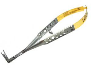 periodontal forceps / tissue / diamond-coated / curved