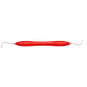 dental curette / diamond-coated / for furcations / curved