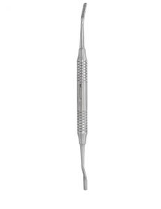Miller dental file / bone / double-ended / stainless steel