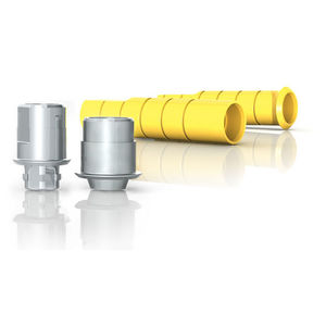 straight implant abutment / titanium / zirconia / internal