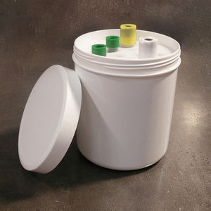transport container / biological / hermetic / for test tubes