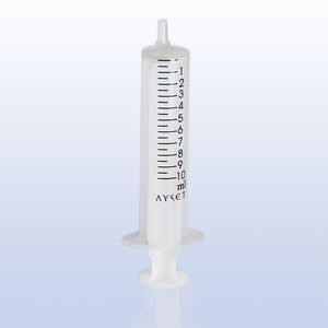 Syringe PP/PE without needle luer lock tip, centered, capacity 3