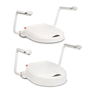 raised toilet seat with armrests