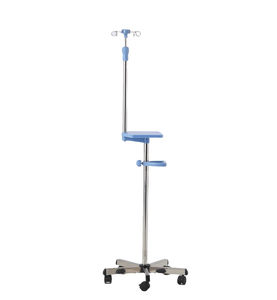 IV pole on casters