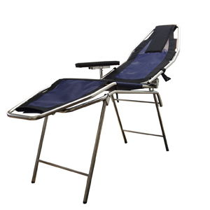 non-adjustable blood donor chair / 3-section / folding
