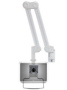 wall-mounted monitor support arm / medical / articulated