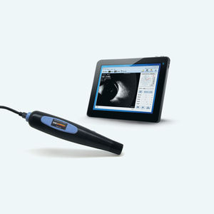hand-held ultrasound system / for ophthalmic ultrasound imaging / all-in-one probe