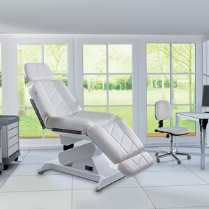 Silverfox America Medical Spa Facial Bed Exam Dermatology and Procedure  Chair w Rotation - All Electric (White)