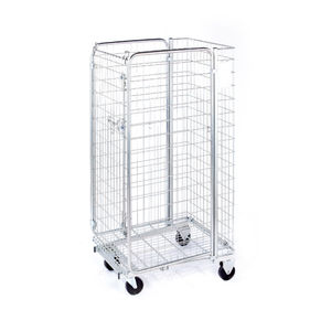 transport trolley / for linen / with door