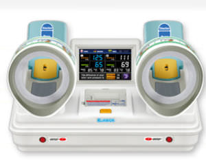 general medicine blood pressure monitor / automatic / double-arm / with built-in cuff
