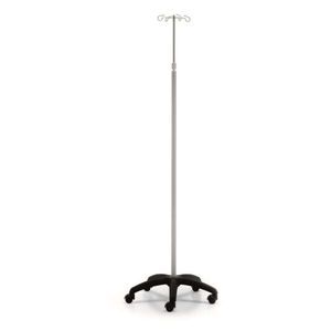 IV pole on casters