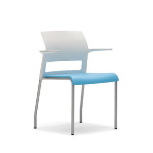 waiting room chair / with armrests / stackable