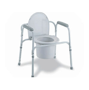 commode chair with armrests