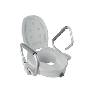 raised toilet seat with armrests