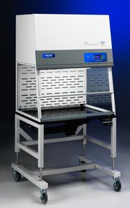 laboratory fume hood / exhaust / on casters / with HEPA filter