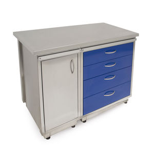 veterinary examination table / fixed-height / with storage unit / ergonomic