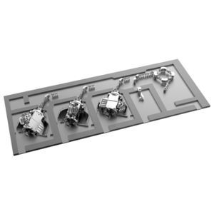 proton therapy cyclotron with robotized positioning table