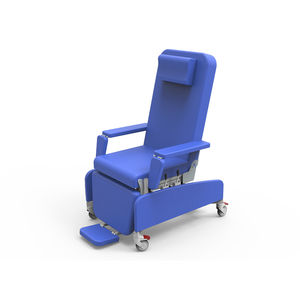 manual hemodialysis chair / 3-section / on casters / with legrest