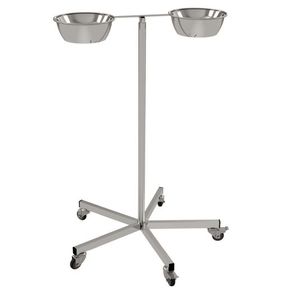 double bin surgical basin stand