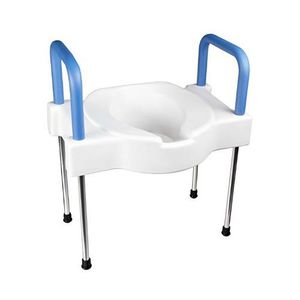 raised toilet seat with armrests