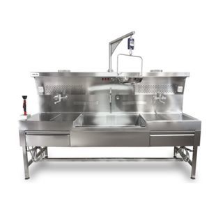3-bay surgical sink