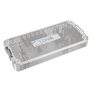 instrument sterilization tray / perforated / stainless steel